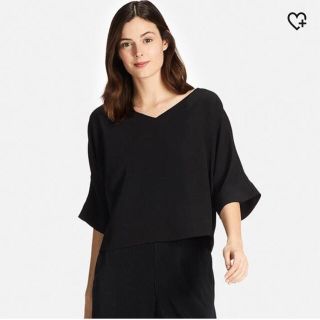 ユニクロ(UNIQLO)のユニクロ ドレープブラウス(シャツ/ブラウス(長袖/七分))