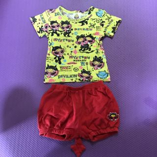 ヒステリックミニ(HYSTERIC MINI)のヒステリックミニ 女の子 上下セット(Tシャツ/カットソー)