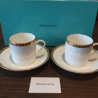 ティファニー(Tiffany & Co.)の新品ティファニーコーヒーカップツイン白食器(グラス/カップ)