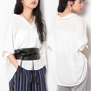 ロペピクニック(Rope' Picnic)のみ様専用♡ロペピクニック ヒラリボンシャツ ホワイト(シャツ/ブラウス(長袖/七分))