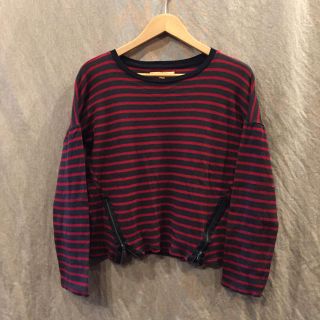 ザラ(ZARA)のZARA ザラ ショート丈 ボーダー カットソー Sサイズ レディース(カットソー(長袖/七分))