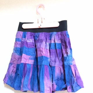 紫のチェックスカート💕(ひざ丈スカート)
