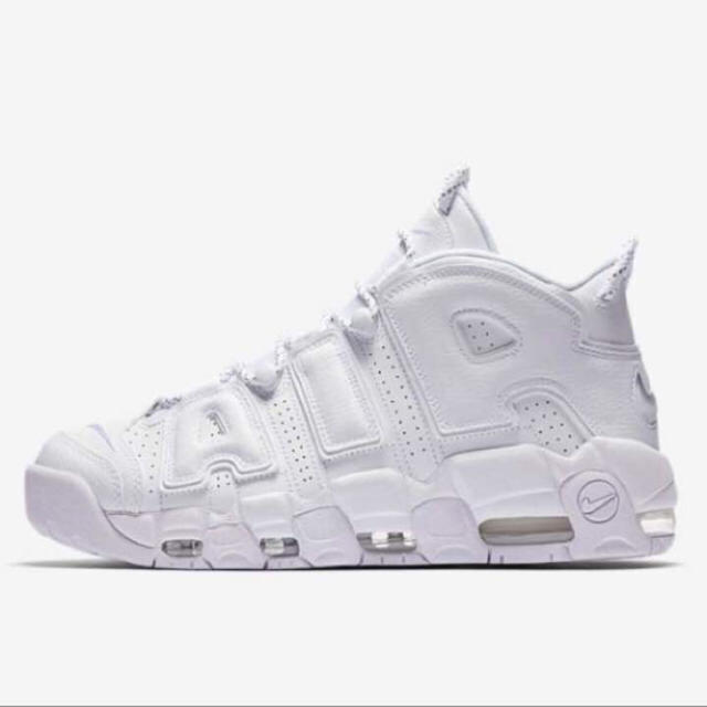 モアテン Nike Air More Uptempo Triple Whiteレディース