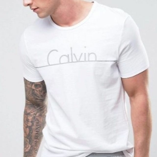 カルバンクライン(Calvin Klein)のCalvin Klein　ブランド名入り　シンプルＴシャツ　Sサイズ(Tシャツ/カットソー(半袖/袖なし))