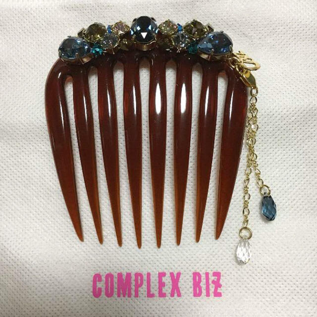 Complex Biz(コンプレックスビズ)のCOMPLEX BIZ♡フリンジ付きタルトコーム♡ブルー系 レディースのヘアアクセサリー(その他)の商品写真