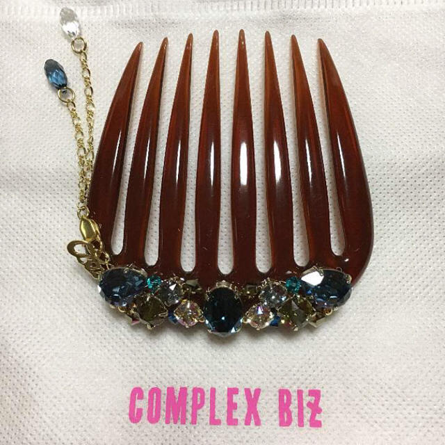 Complex Biz(コンプレックスビズ)のCOMPLEX BIZ♡フリンジ付きタルトコーム♡ブルー系 レディースのヘアアクセサリー(その他)の商品写真