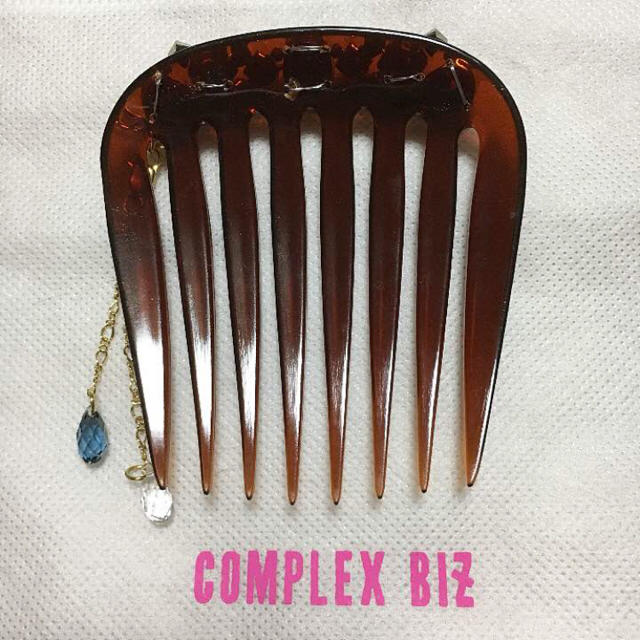 Complex Biz(コンプレックスビズ)のCOMPLEX BIZ♡フリンジ付きタルトコーム♡ブルー系 レディースのヘアアクセサリー(その他)の商品写真