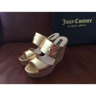 ジューシークチュール(Juicy Couture)のジューシークチュール 新品 レザー コルク サンダル 7ハーフ juicy(サンダル)