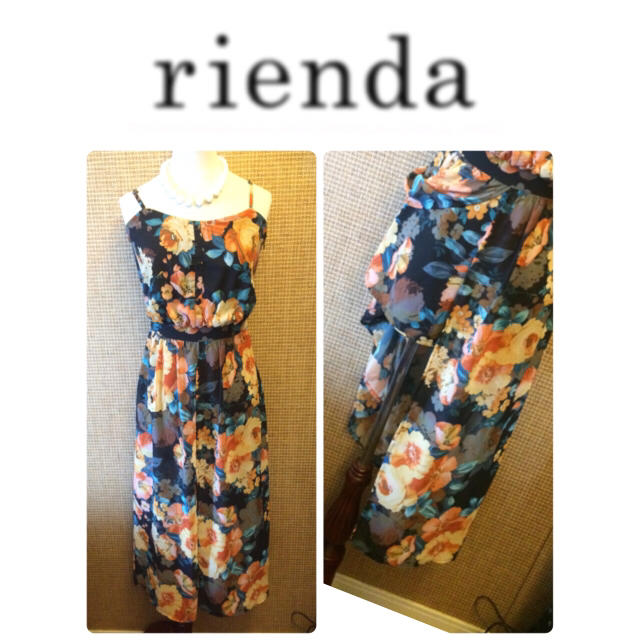 rienda(リエンダ)のリエンダ ショートパンツ付き スリットキャミマキシワンピース レディースのワンピース(ロングワンピース/マキシワンピース)の商品写真