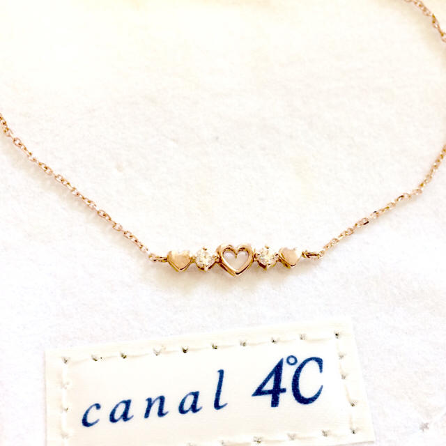 canal４℃(カナルヨンドシー)の【本日大処分SALE】Canal 4℃ K10ハートブレスレット レディースのアクセサリー(ブレスレット/バングル)の商品写真