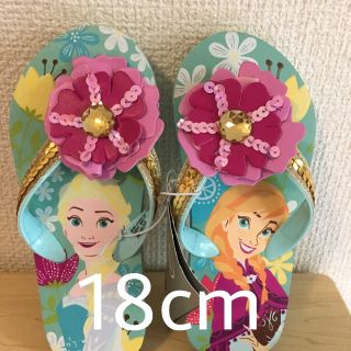 ディズニー(Disney)の日本未入荷★USディズニー アナ雪 ビーチサンダル 18cm サイズ11-12(サンダル)