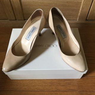 ジミーチュウ(JIMMY CHOO)の最終値下げ ジミーチュウ エナメル パンプス ヌードカラー 36 1/2(ハイヒール/パンプス)