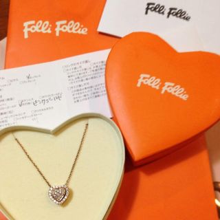 フォリフォリ(Folli Follie)のフォリフォリ♡ピンクゴールドネックレス(ネックレス)