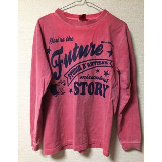 ステュディオダルチザン(STUDIO D'ARTISAN)の STUDIO D'ARTISAN 長袖 Tシャツ ピンク(Tシャツ/カットソー(七分/長袖))