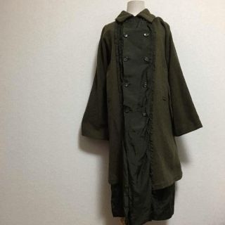 コムデギャルソン(COMME des GARCONS)のtricot comme des garcons カーキウールコート。(ロングコート)