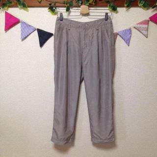 光沢感が上品なクロップドパンツ♡送料無料(クロップドパンツ)