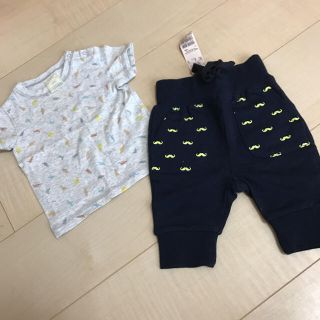 ジェラートピケ(gelato pique)の新品あり！ベビー服 2着セット ジェラートピケ プティマイン(Ｔシャツ)