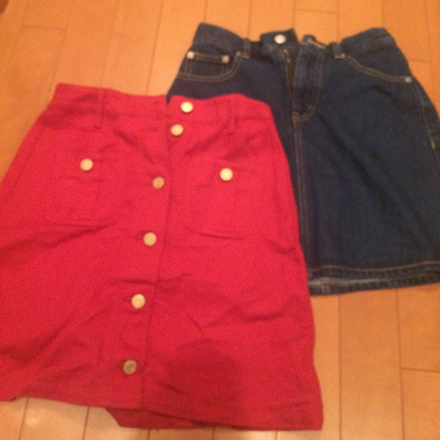 WEGO(ウィゴー)の台形スカート red jeans レディースのスカート(ひざ丈スカート)の商品写真