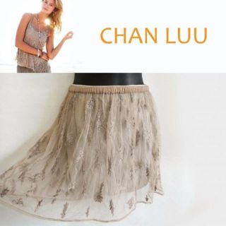 チャンルー(CHAN LUU)の送料無料ChanLuu 刺繍チュール ミニスカート チャンルー XS(ミニスカート)