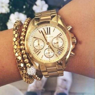 マイケルコース(Michael Kors)の美品♡MICHAEL KORS イエローゴールド腕時計 MK5798(腕時計)