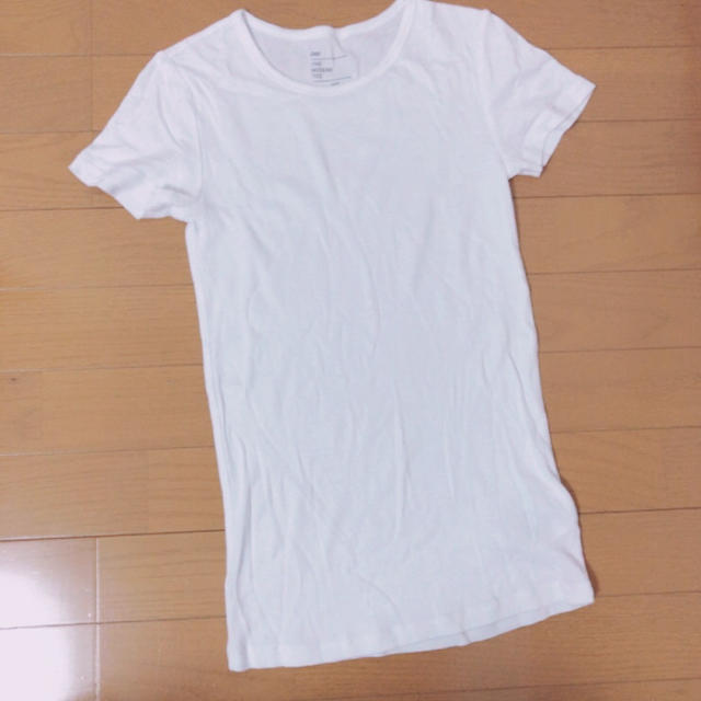 GAP(ギャップ)のTシャツ ギャップ gap 白 ホワイト シンプル タイト Uネック レディースのトップス(Tシャツ(半袖/袖なし))の商品写真