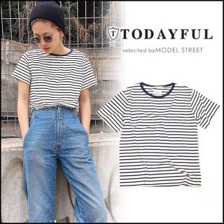 トゥデイフル(TODAYFUL)のTODAYFULコンパクトボーダーTシャツ(Tシャツ(半袖/袖なし))