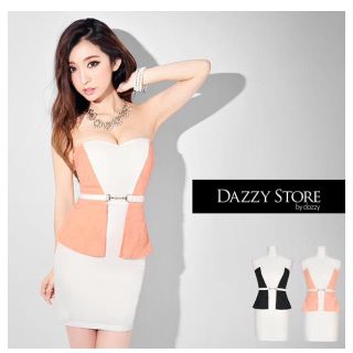 デイジーストア(dazzy store)の新品♡ミニドレス♡ベルトチェーン♡ペプラム(ナイトドレス)