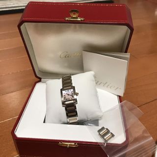 カルティエ(Cartier)の【商談中】レア✨カルティエ タンクコンビ✨ピンクシェル(腕時計)