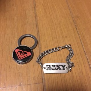 ロキシー(Roxy)のROXY★ロゴ★キーホルダー★ブレスレット★ピンク★黒★シルバー(ブレスレット/バングル)