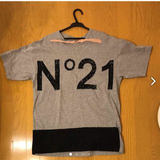 ヌメロヴェントゥーノ(N°21)のyuki様 ヌメロヴェントゥーノ Tシャツ レース グレー N 21(Tシャツ(半袖/袖なし))