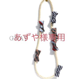 ジラフ(giraffe)の【giraffe】ジラフ コットンパールネックレス リボン  蝶ネクタイ(ネックレス)