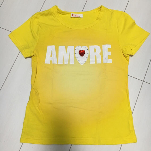 Ra Iride(イリーデ)の【新品未使用】Ra Iride AMORE イエロー Tシャツ♡ レディースのトップス(Tシャツ(半袖/袖なし))の商品写真