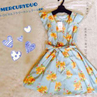 マーキュリーデュオ(MERCURYDUO)のトロピカルフラワーカシュクールOP(ミニワンピース)