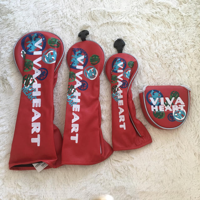 VIVA HEART(ビバハート)のVIVA HEART ヘッドカバー＆パターカバーセット スポーツ/アウトドアのゴルフ(その他)の商品写真