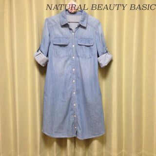 ナチュラルビューティーベーシック(NATURAL BEAUTY BASIC)のNBB デニムワンピース(ひざ丈ワンピース)