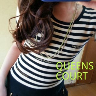 クイーンズコート(QUEENS COURT)のQUEENSCOURT■ロゴカットソー(カットソー(半袖/袖なし))