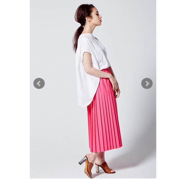 Drawer(ドゥロワー)のyori ヨリ コットンプリーツスカート ピンク レディースのスカート(ロングスカート)の商品写真