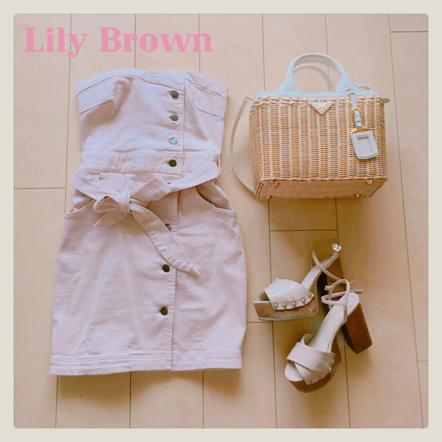 Lily Brown(リリーブラウン)の【LilyBrown】2WAYデニムワンピース レディースのワンピース(ひざ丈ワンピース)の商品写真