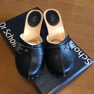 ドクターショール(Dr.scholl)のDr.Scholl AUDREY ブラックカーフレザー(サンダル)