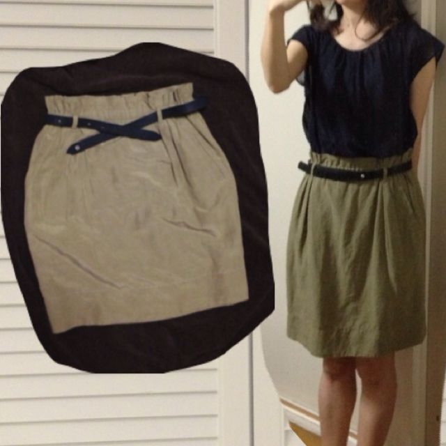 TOMORROWLAND(トゥモローランド)のマカフィー☆ベルト付スカート レディースのスカート(ひざ丈スカート)の商品写真