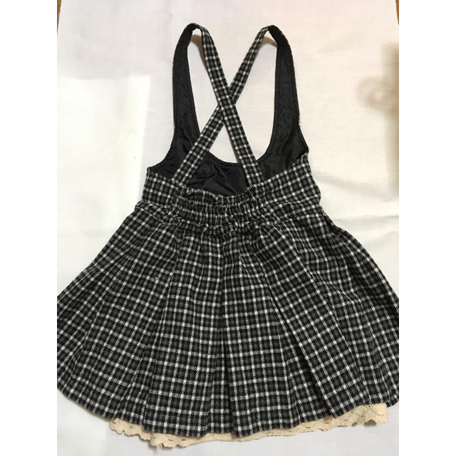 BACK NUMBER(バックナンバー)のKids チュニック チェック スカート レース キッズ/ベビー/マタニティのキッズ服女の子用(90cm~)(ワンピース)の商品写真