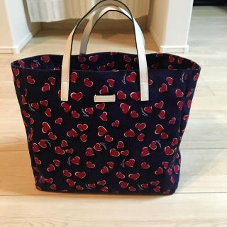 グッチ(Gucci)のGUCCI ハート柄キャンバストートバッグ(トートバッグ)