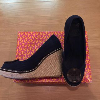 トリーバーチ(Tory Burch)のTory Burchのウェッジソール ネイビー(サンダル)