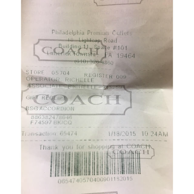 COACH(コーチ)のCOACH長財布ブラック メンズのファッション小物(長財布)の商品写真