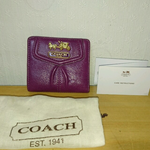 COACH(コーチ)のCOACH コーチ ミニ財布 パープル レディースのファッション小物(財布)の商品写真