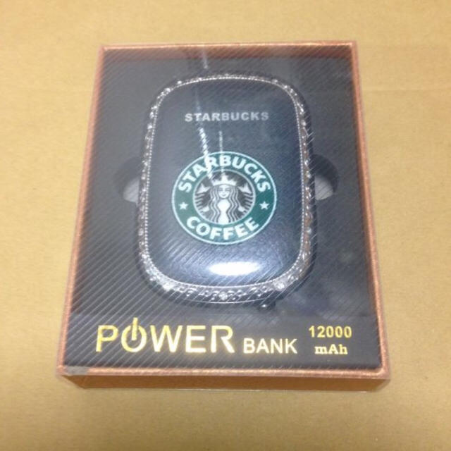 Starbucks Coffee(スターバックスコーヒー)の★スタバ好き注目(#^.^#)スマホ充電器12000mAh★ブラック(^-^)/ スマホ/家電/カメラのスマートフォン/携帯電話(バッテリー/充電器)の商品写真