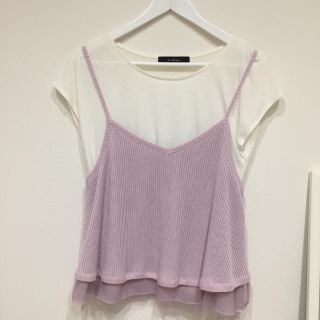 ダブルクローゼット(w closet)のキャミソール付きシャツ(キャミソール)