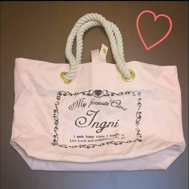 INGNI(イング)のお値下げ中☆INGNI♡キャンバストートバック レディースのバッグ(トートバッグ)の商品写真
