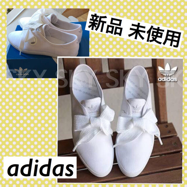 adidas - ♡adidas♡新品ホワイトリボンスニーカーリレースロー白 ...