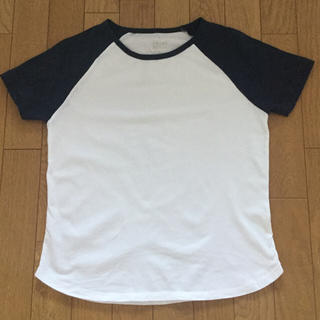 ムジルシリョウヒン(MUJI (無印良品))の無印 ラグランTシャツ♡ 白×紺(Tシャツ(半袖/袖なし))